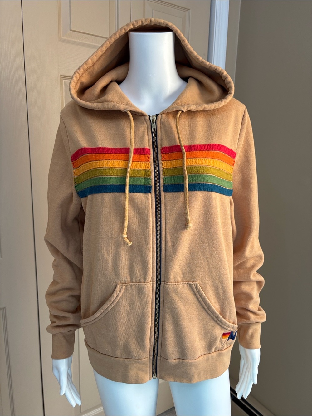 AVIATOR NATION classic 6 stripe full zip hoodie
